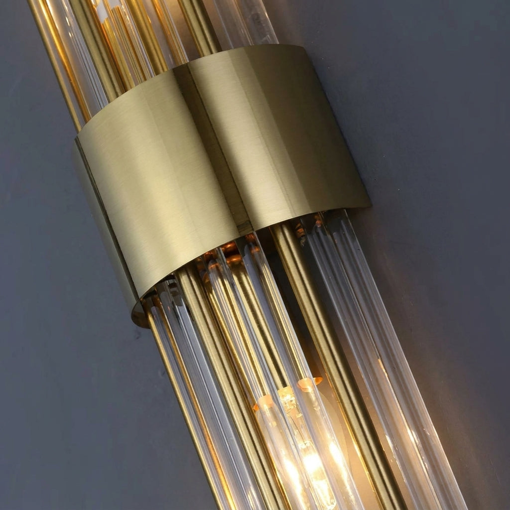 Wandlamp met Kristallen Accenten en Gouden Details