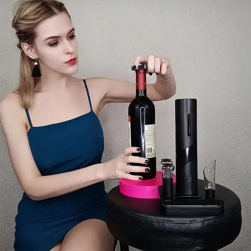 Elektrische Wijnopener Set