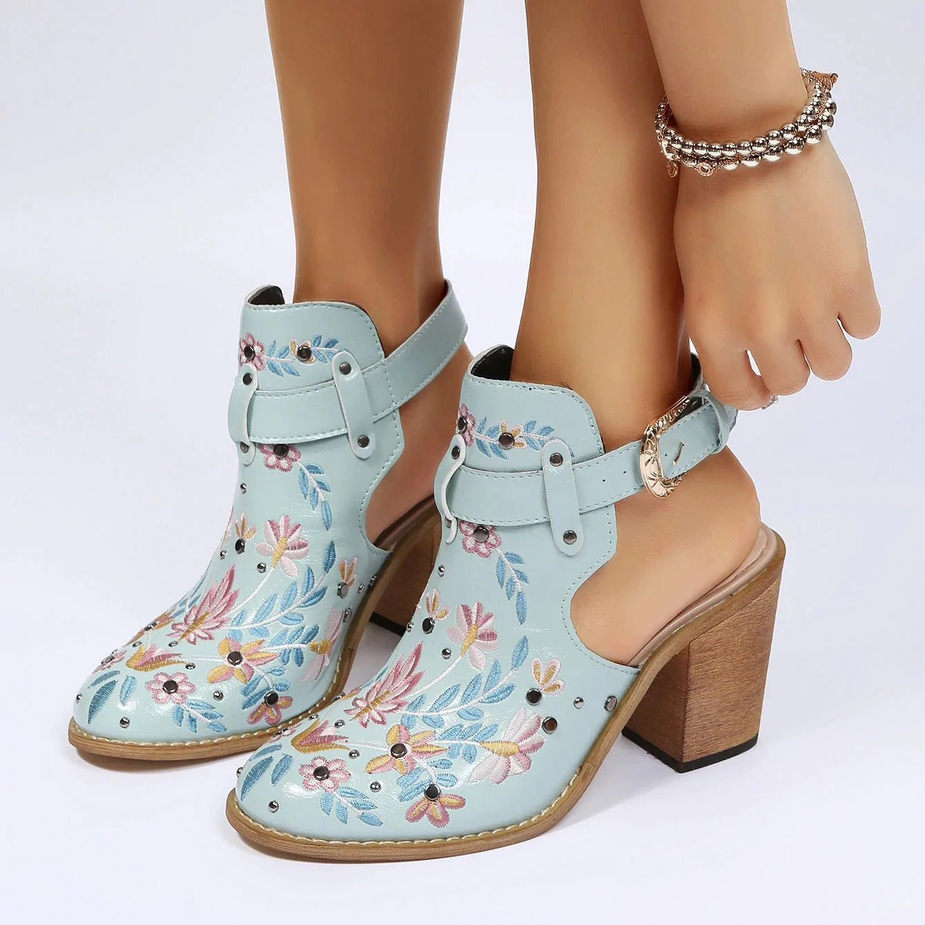 Laars sandalen met grote hak
