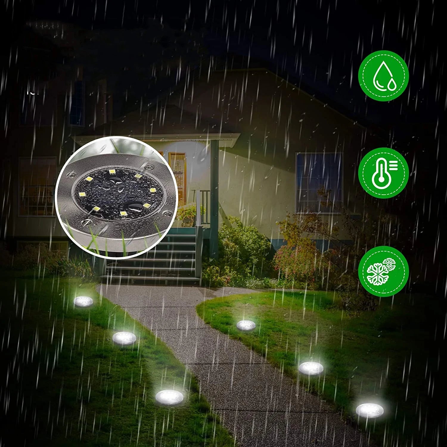 LED Schijflampen op zonne-energie