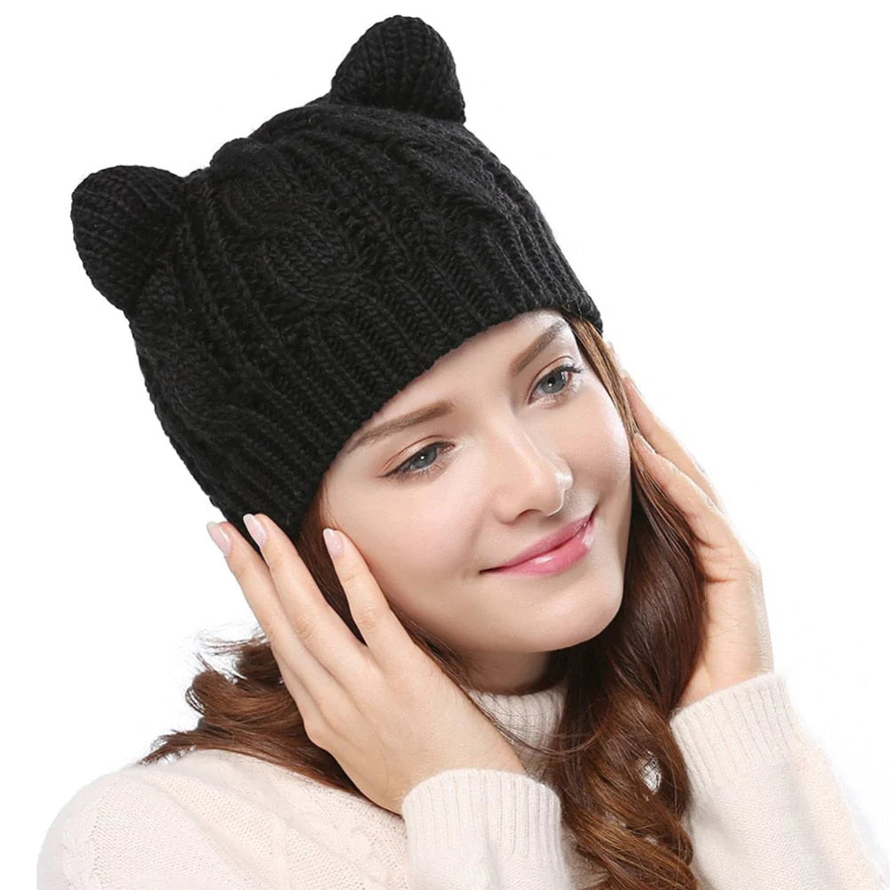Kattenoor muts