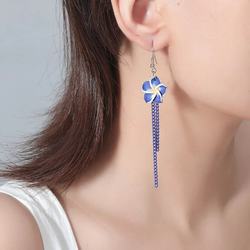 Bloem Drop Oorbellen