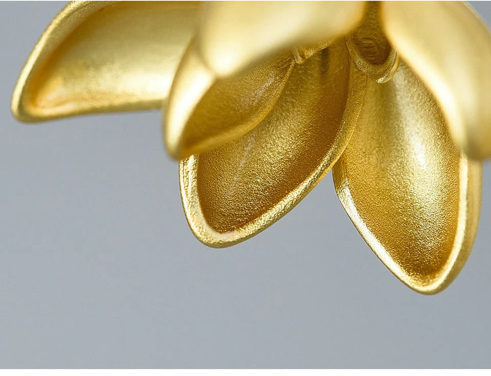 Magnolia Bloem Bengelen Oorbel