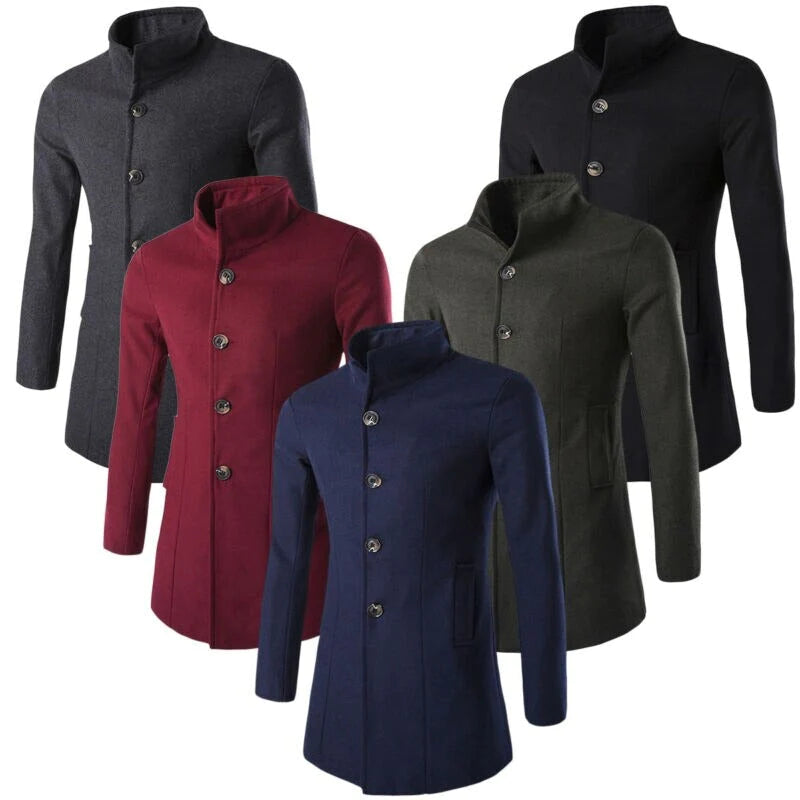 Heren Trench Coat met opstaande kraag