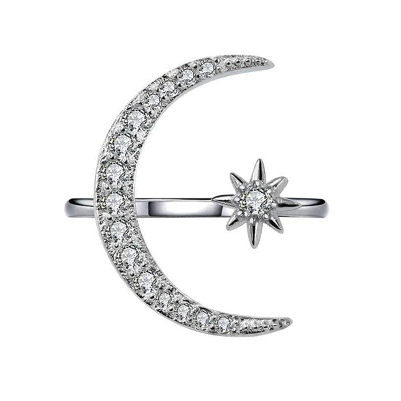 Halve maan ster ring