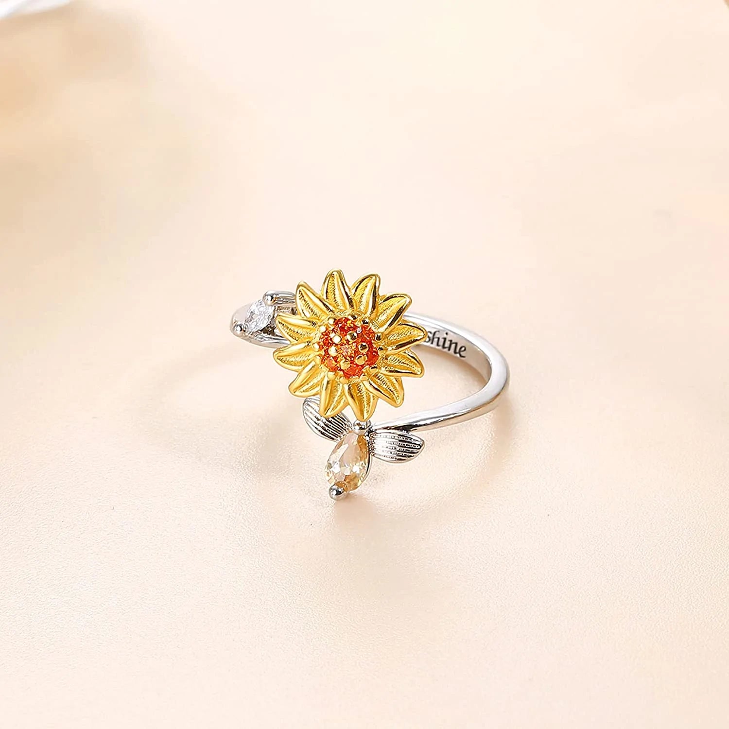 Zonnebloem Fidget Ring