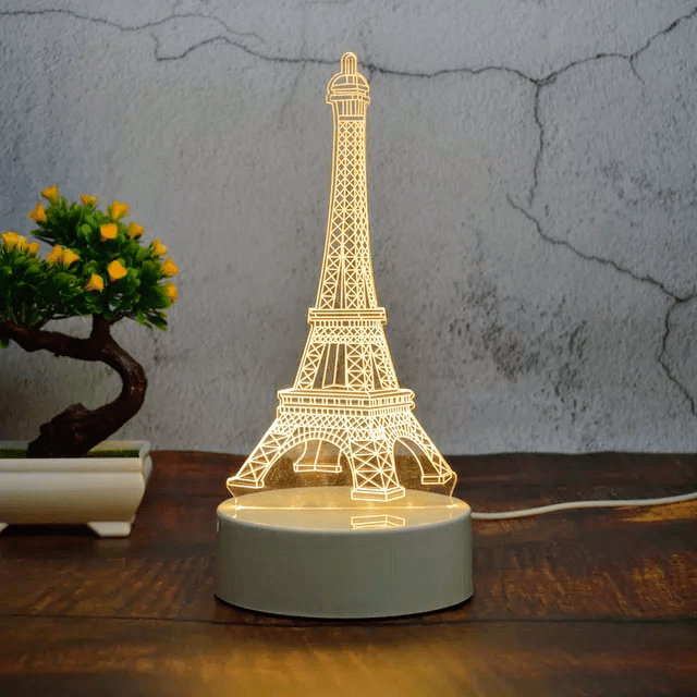 Eiffeltoren 3D Illusie Lamp