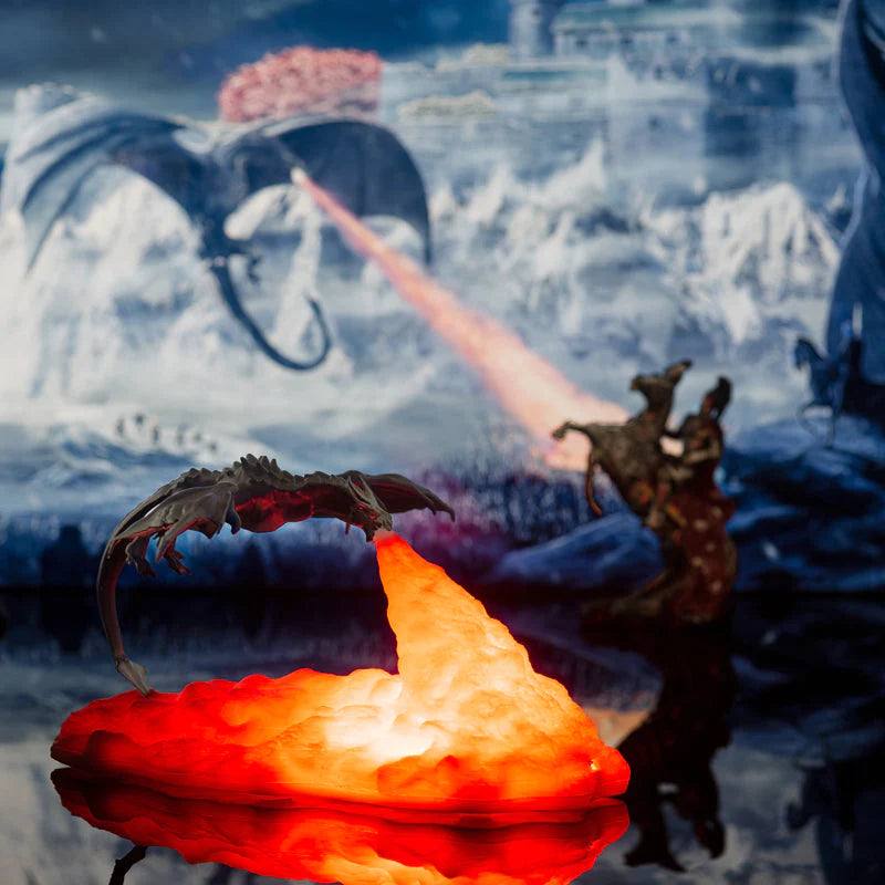 3D Vuurspuwende Draak Nachtlampje