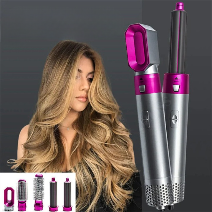 5-in-1 haardroger hete kam set