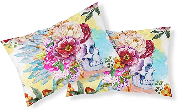 Bloemen Schedel Beddengoed Set