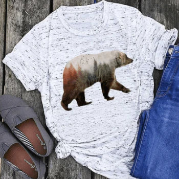 Vrouwen Katoenen Beer Tee