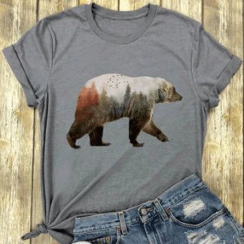 Vrouwen Katoenen Beer Tee