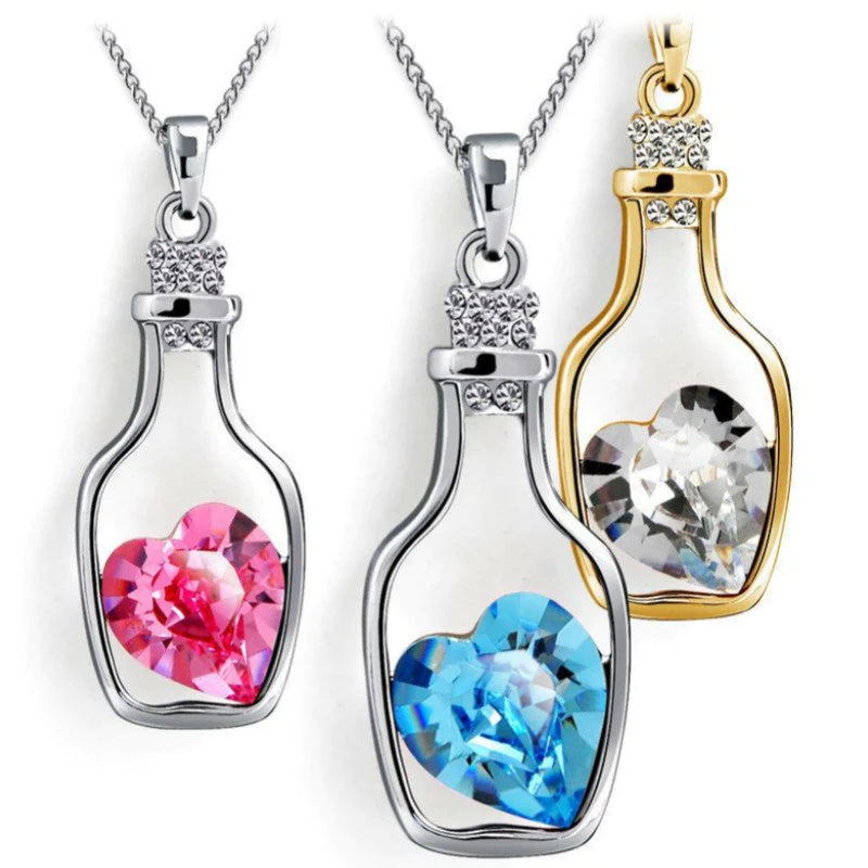 Drift Bottle Kristal Hart Ketting