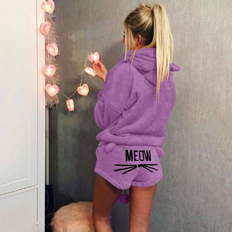 Warme Meow Cat Pyjama Set - Deze wil je heel de winter niet meer uit doen