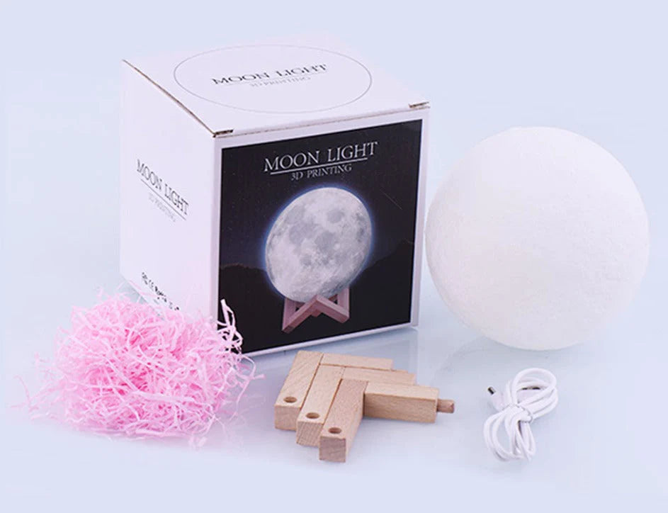 3D maanlamp met tekst