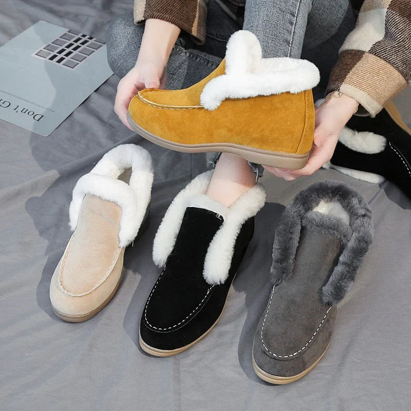 Suède Leren Enkellaarsjes