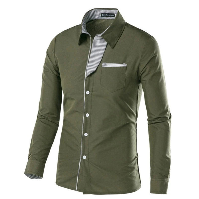 Heren Slim Fit Lange Mouwen