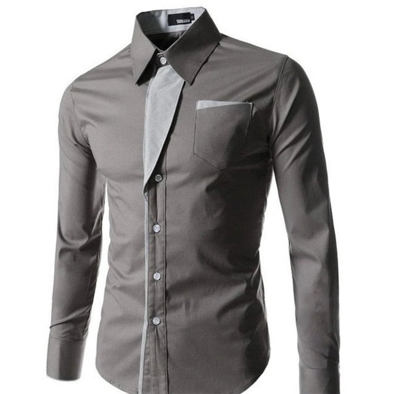 Heren Slim Fit Lange Mouwen