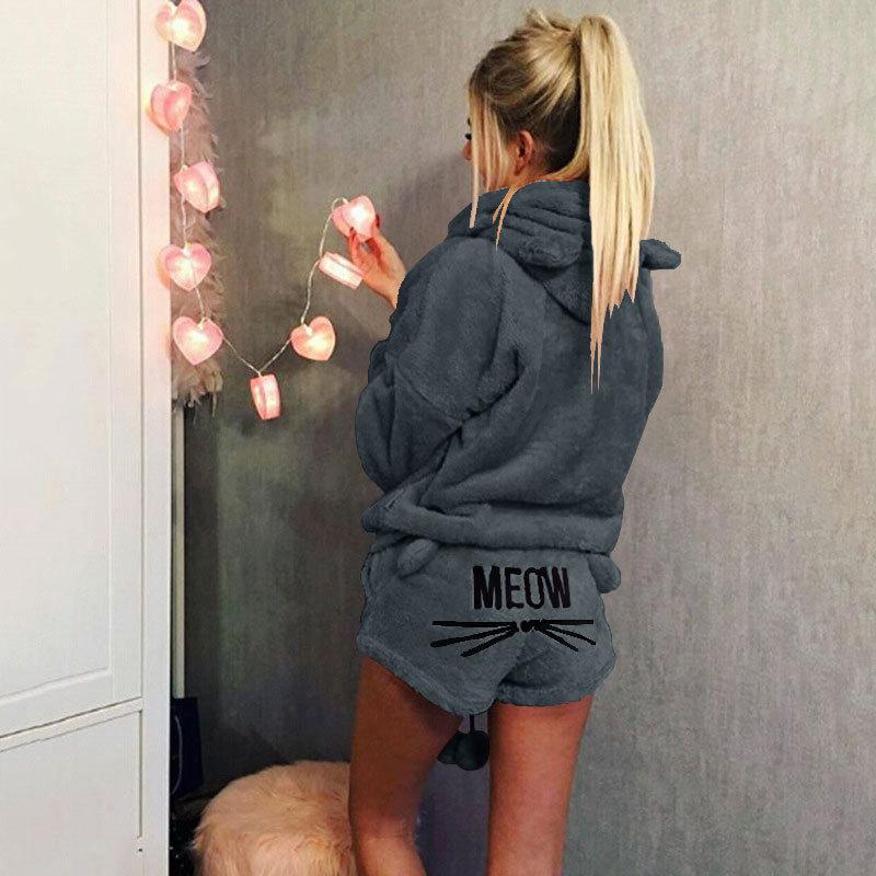 Warme Meow Cat Pyjama Set - Deze wil je heel de winter niet meer uit doen