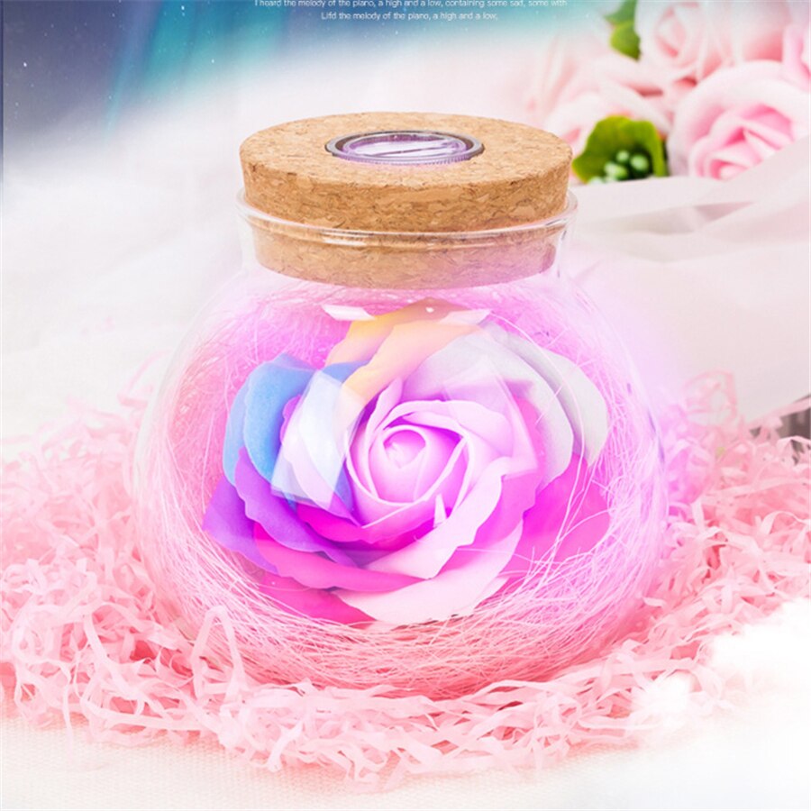 Bloom - LED Roos Fles Lamp