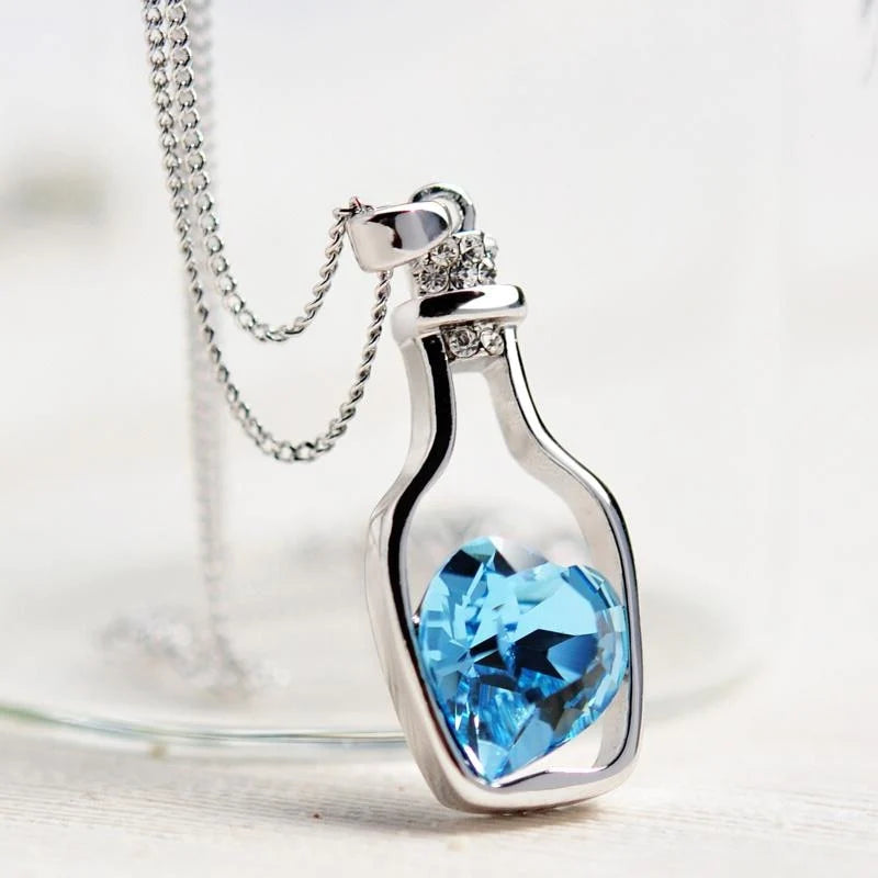 Drift Bottle Kristal Hart Ketting