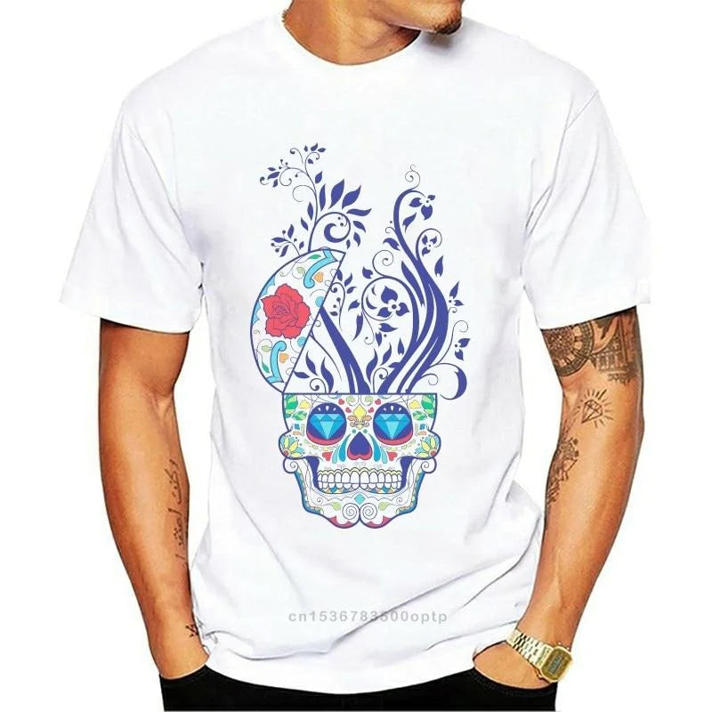 Skull Lust Rose Grafisch T-shirt