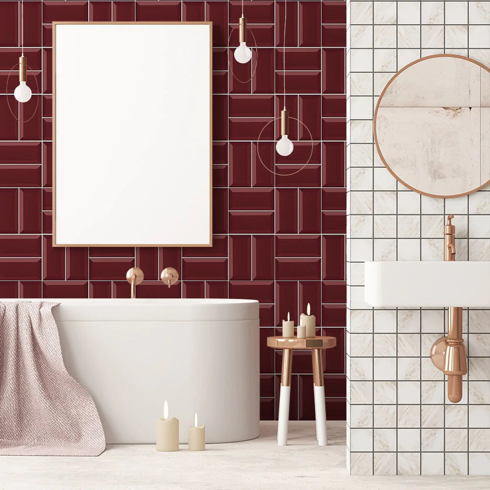 Waterdichte 3D Tegelstickers (9 stuks)