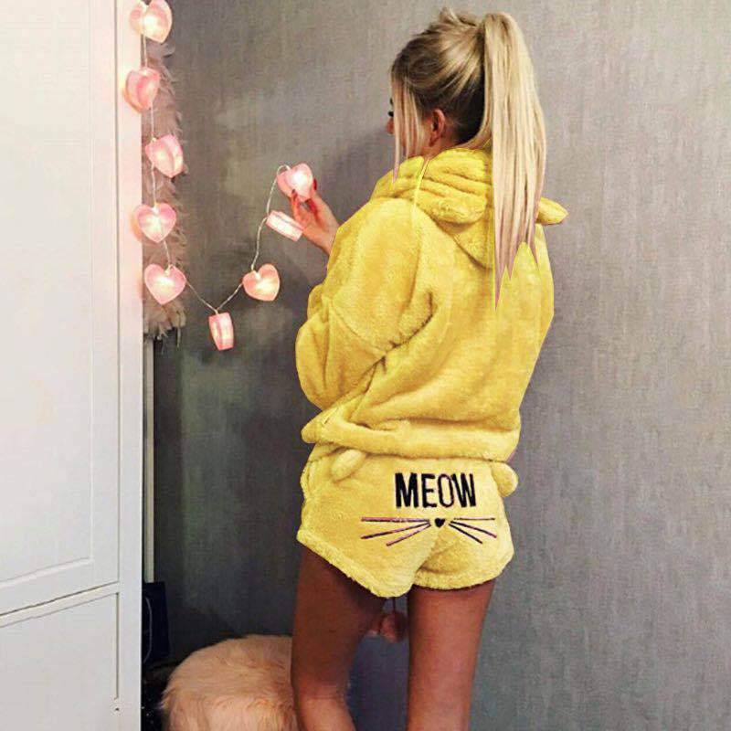 Warme Meow Cat Pyjama Set - Deze wil je heel de winter niet meer uit doen