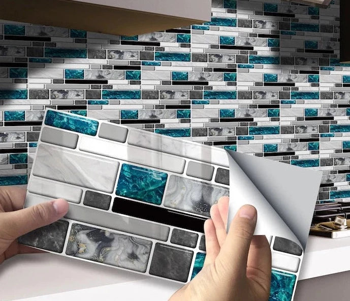 Waterdichte 3D Tegelstickers (9 stuks)