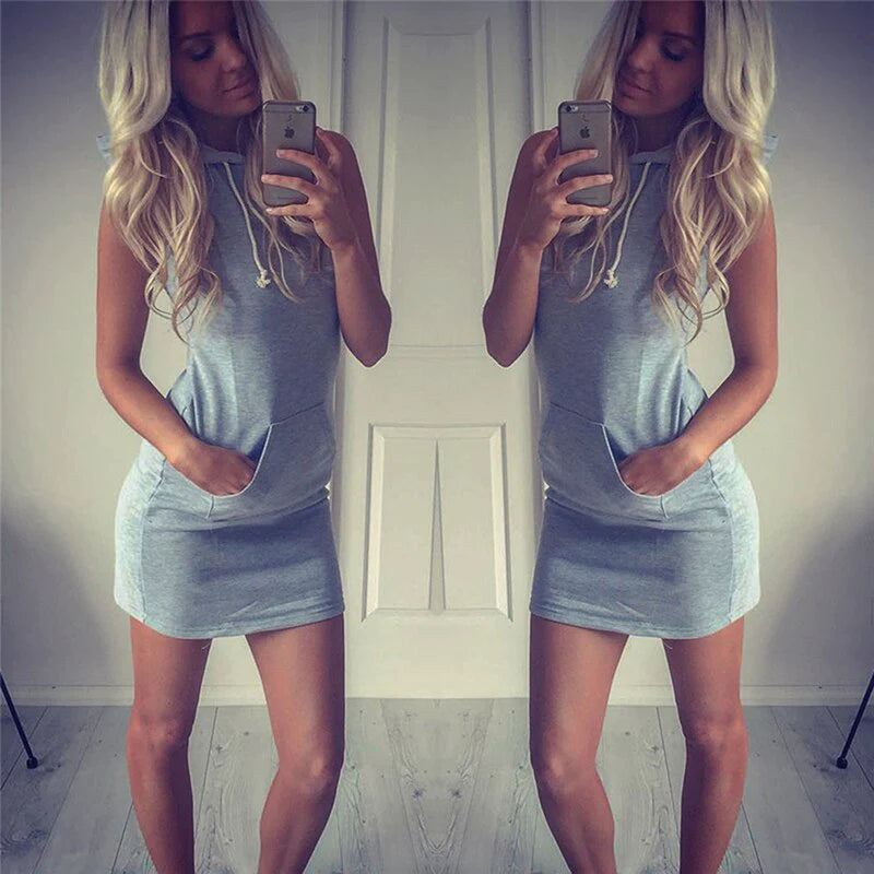 Casual Mouwloze Mini-jurk