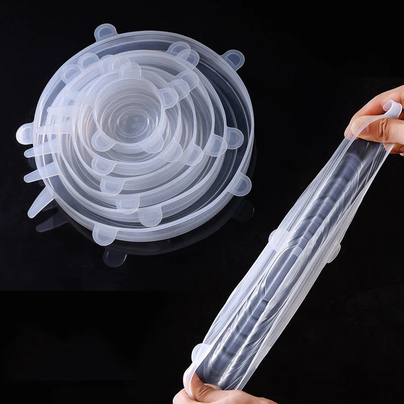 Silicone Stretch Deksels (6 stuks)