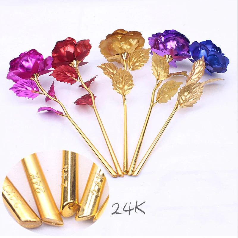 24K Folie verguld goud Rose