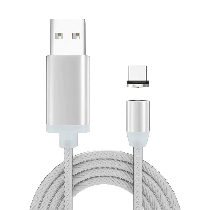 iGlow Gloeiende LED Magnetische 3 in 1 USB Oplaadkabel