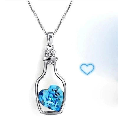 Drift Bottle Kristal Hart Ketting