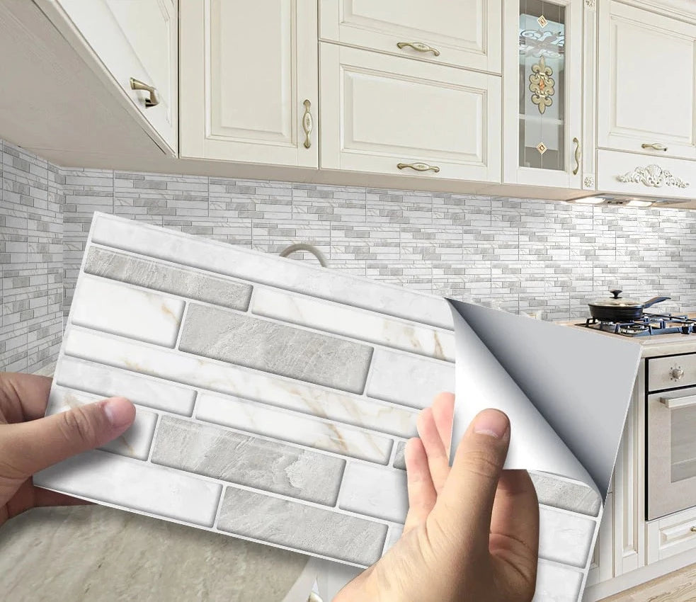 Waterdichte 3D Tegelstickers (9 stuks)