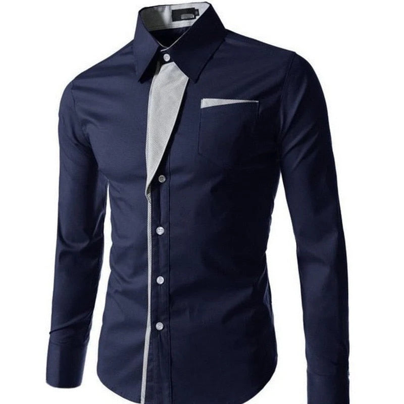 Heren Slim Fit Lange Mouwen