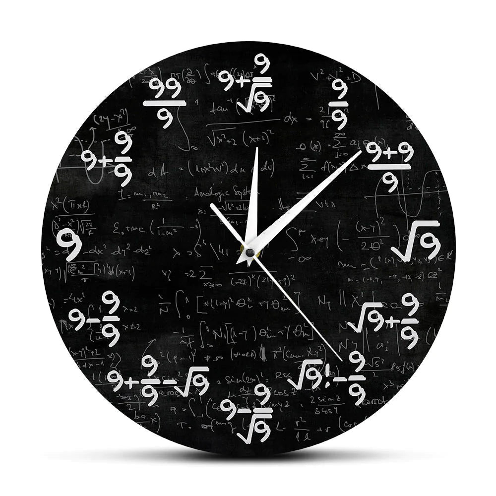 De 9S Wiskunde Wandklok