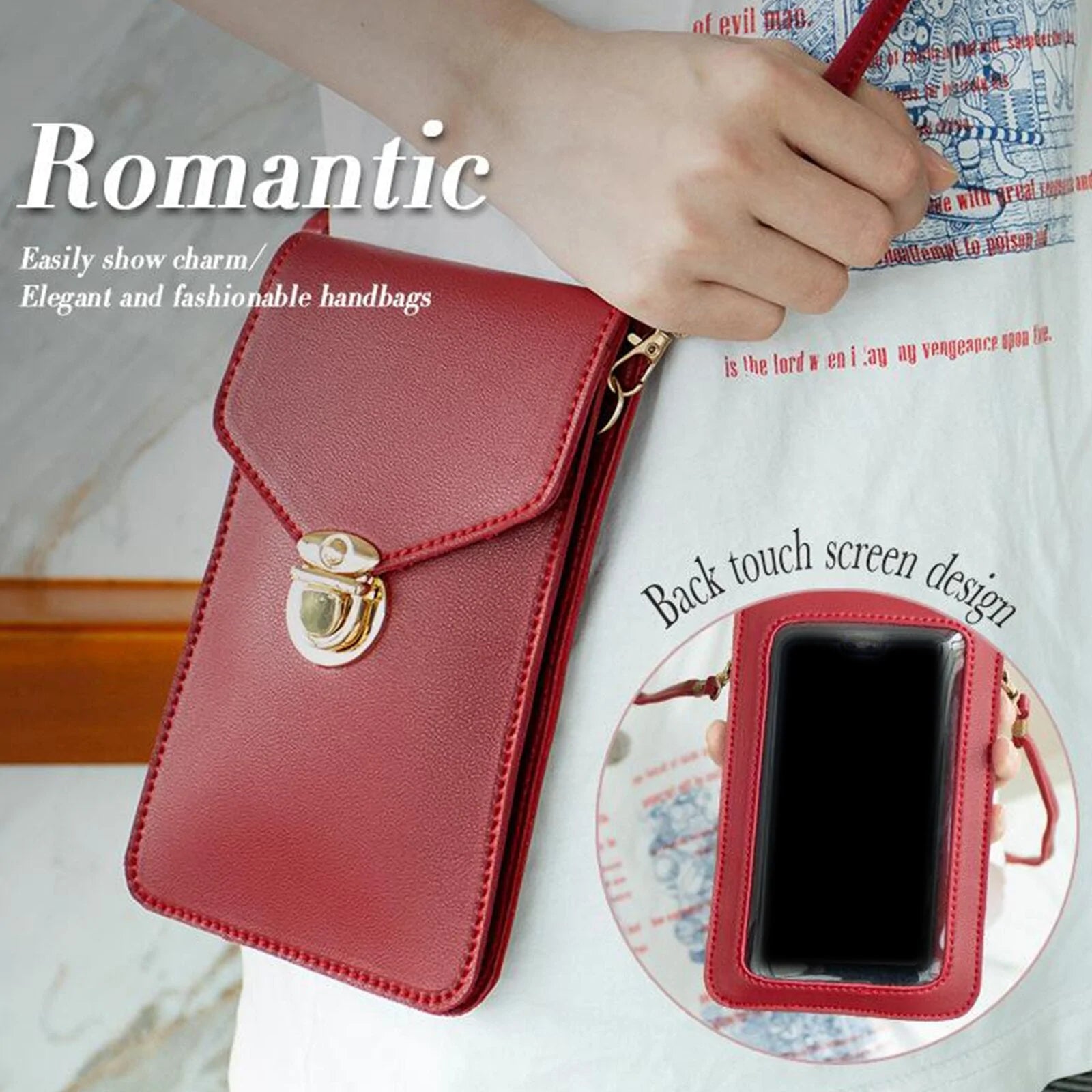 Crossbody Touchscreen Telefoon Portemonnee