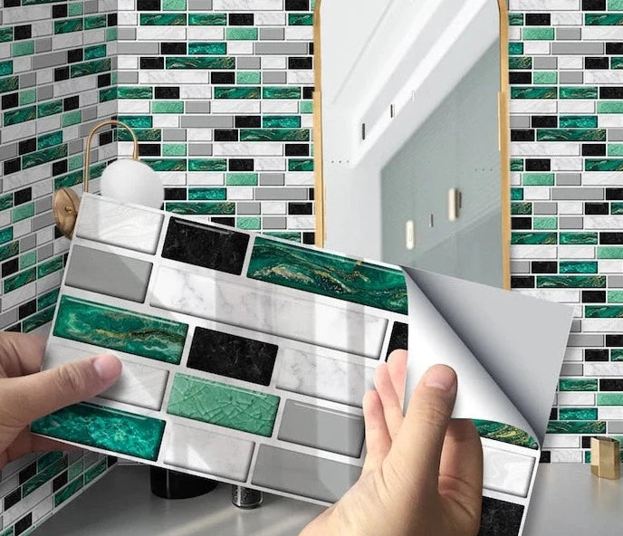 Waterdichte 3D Tegelstickers (9 stuks)