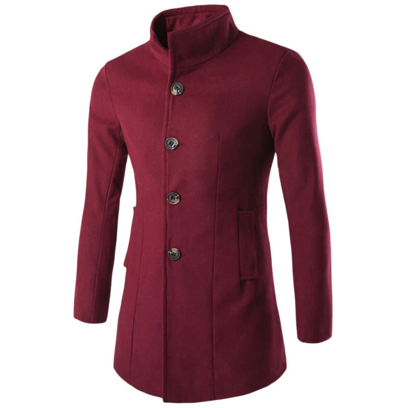 Heren Trench Coat met opstaande kraag