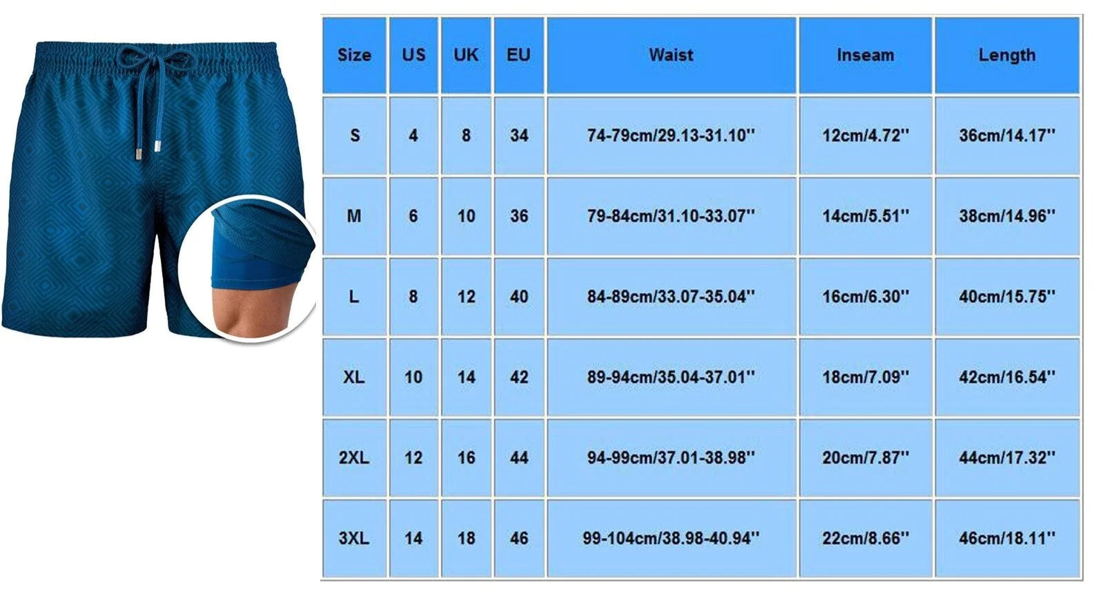 Ingebouwde compressie voering Strand Shorts