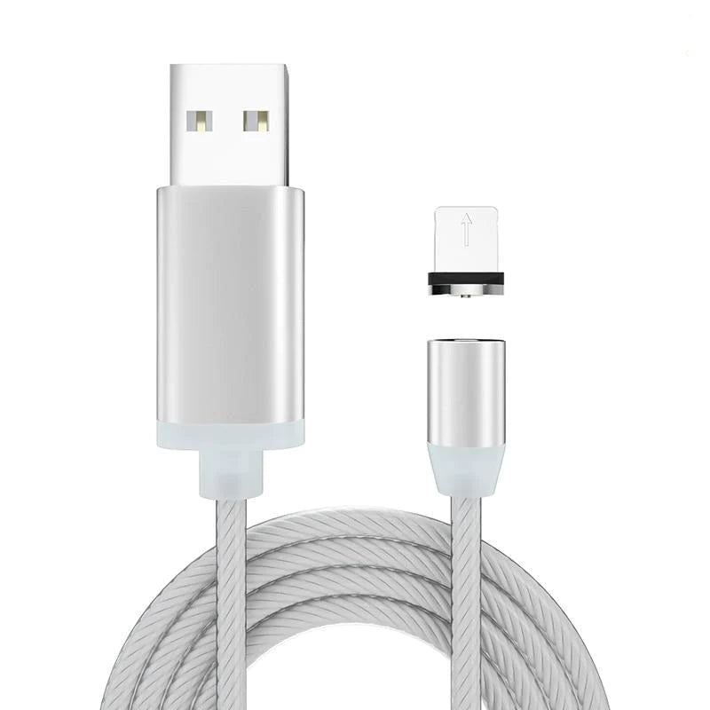 iGlow Gloeiende LED Magnetische 3 in 1 USB Oplaadkabel