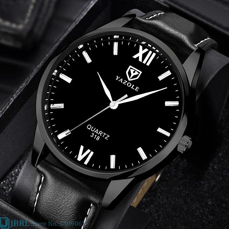 Heren Lederen Armband Polshorloge