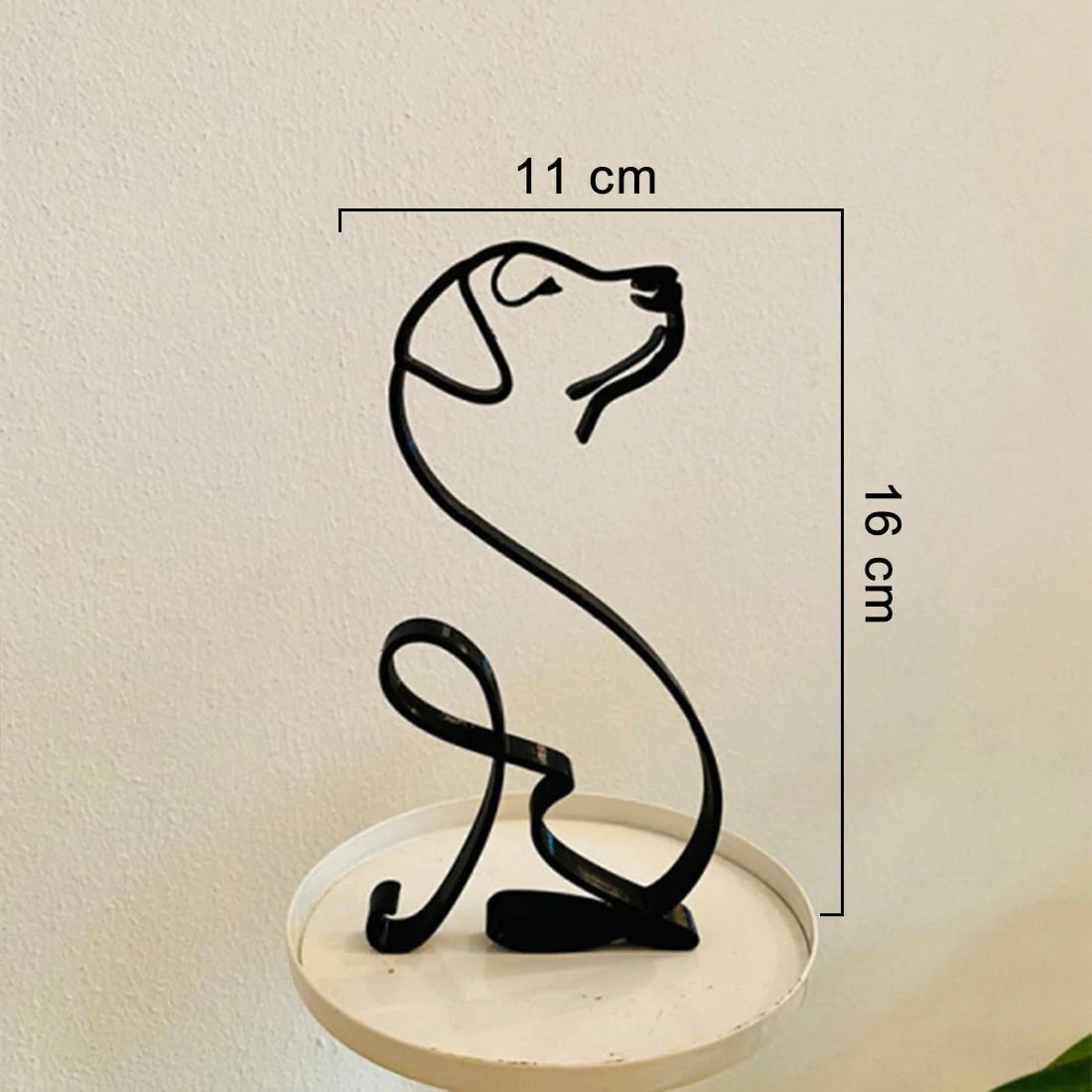 Minimalistische Hond Kunst Sculptuur