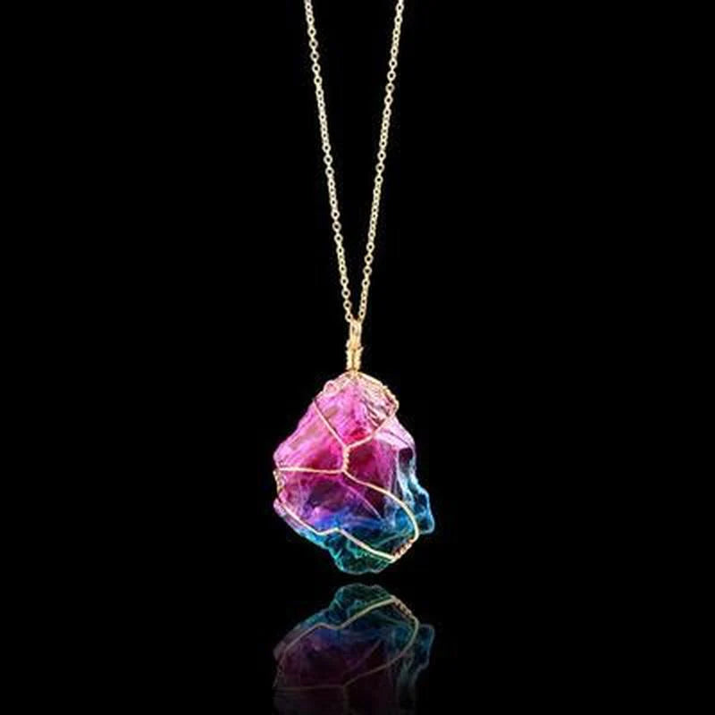 Regenboog Kwarts Collier