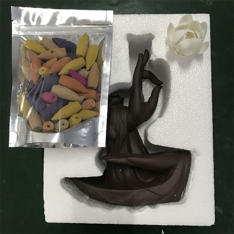 BuddhaFlow | Keramische Tathagata Lotus Wierookbrander