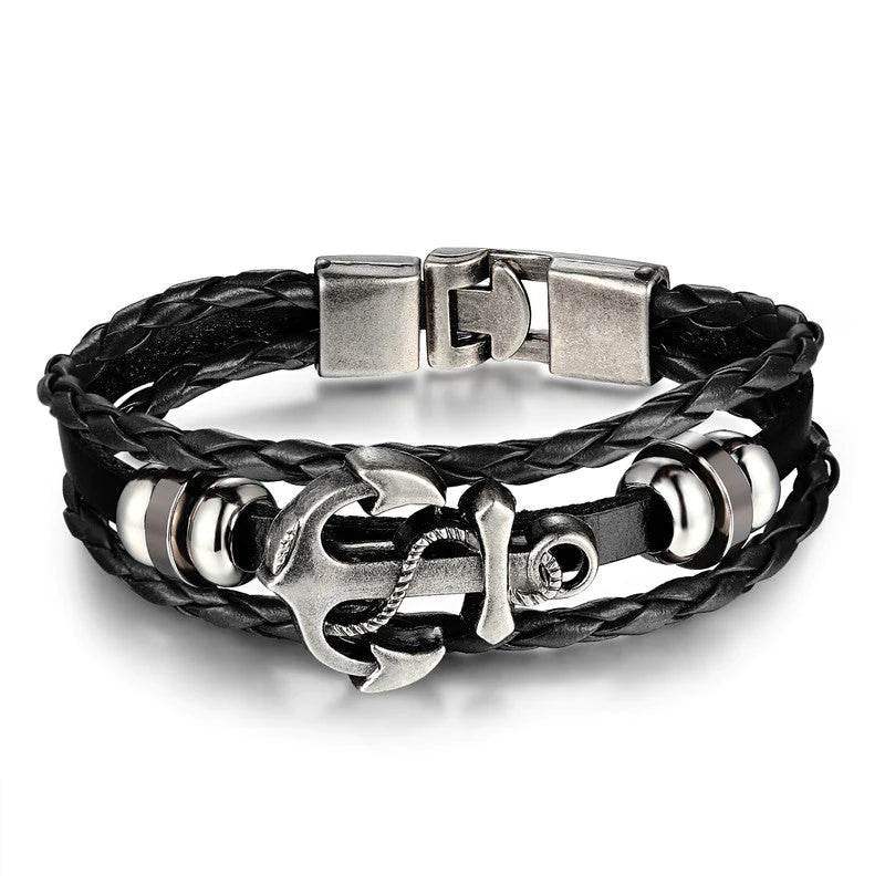 Anker Leren Armband