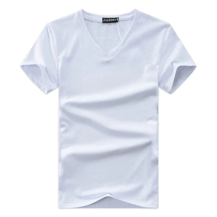 Heren Slim Fit V-hals T-shirt
