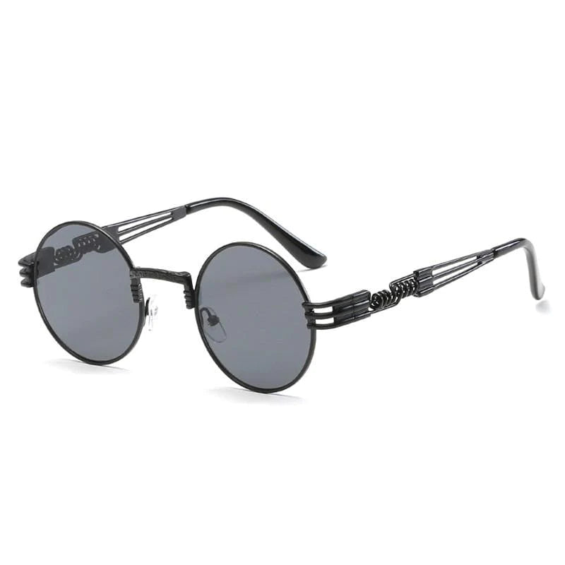 Steampunk Ronde Metalen Zonnebril