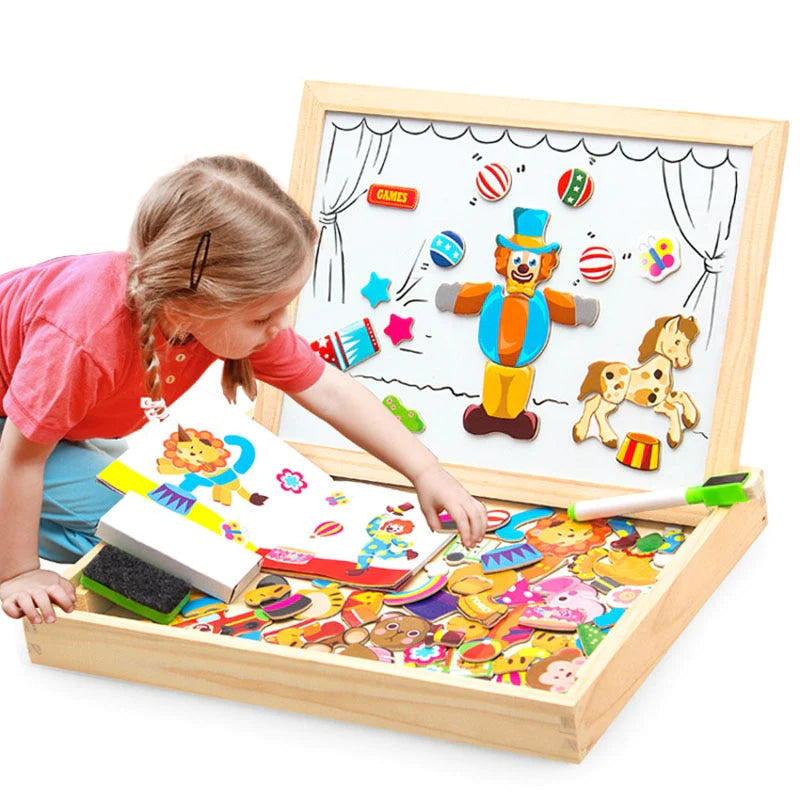 Magnetisch teken- en puzzelbord